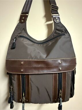 Derek Alexander Multi Pocket Crossbody Travel Bag